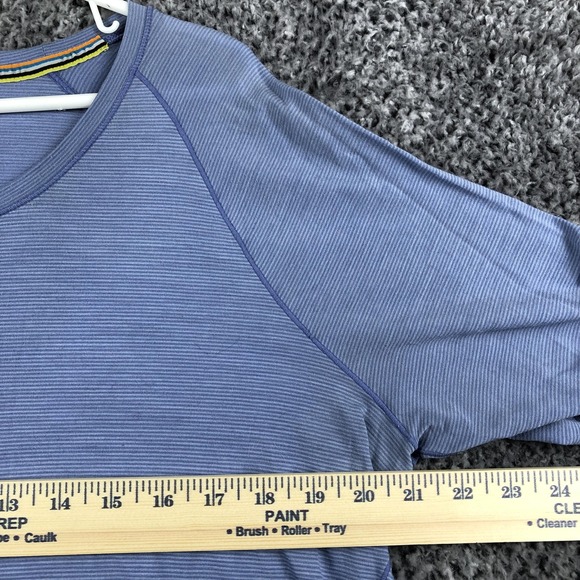 Smartwool Shirt Womens XL Blue Wool Long Sleeve Crew Neck Base Layer - Picture 6 of 8